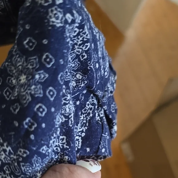 Mudd Blue and White Abstract Joggers - Picture 6 of 7